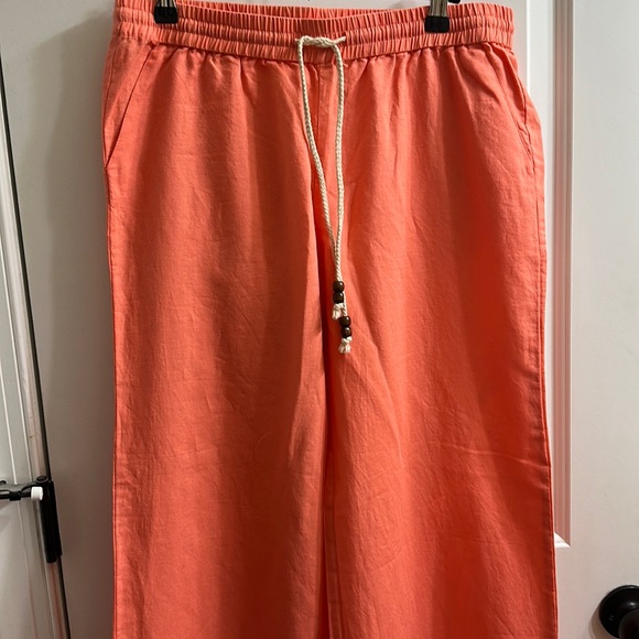 Quiksilver Pants & Jumpsuits Bnwot Quicksilver Peach Linen Pullon